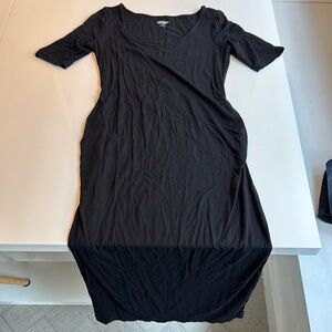 Old Navy Black maternity Maxi Dress Short Sleeve